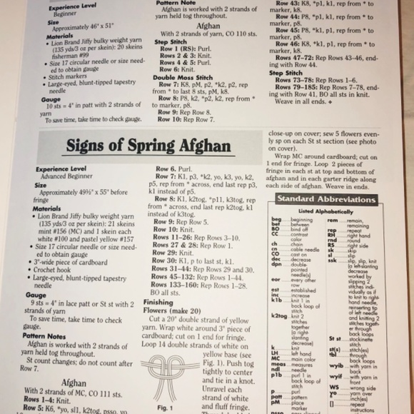 Jiffy Knit 3 Afghans Pattern Book Michele Thompson - Picture 3 of 6